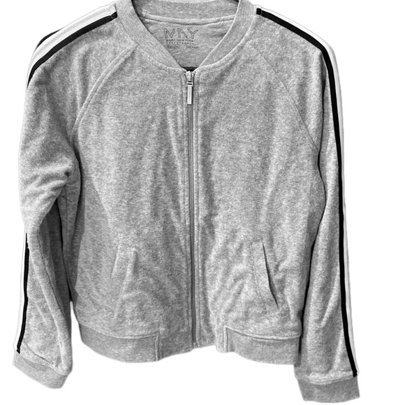 Marc New York Striped Sleeve Terry Track Jacket - Picture 4 of 16